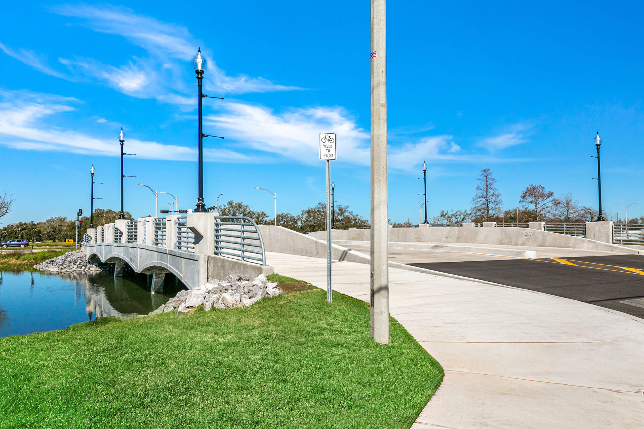 Desaix Bridge in New Orleans with new pedestrian and bike access, completed by RNGD’s infrastructure team.