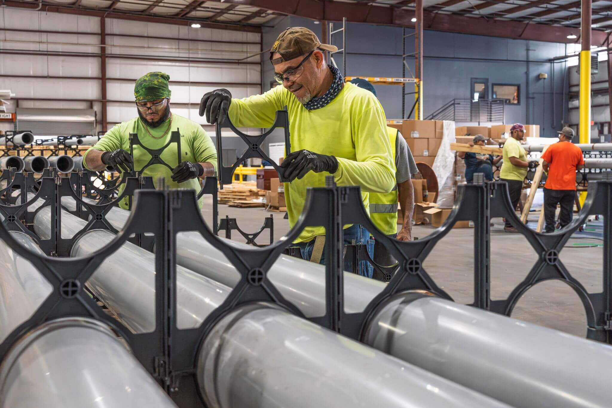 RNGD carpenter assembling duct banks for a data center infrastructure project
