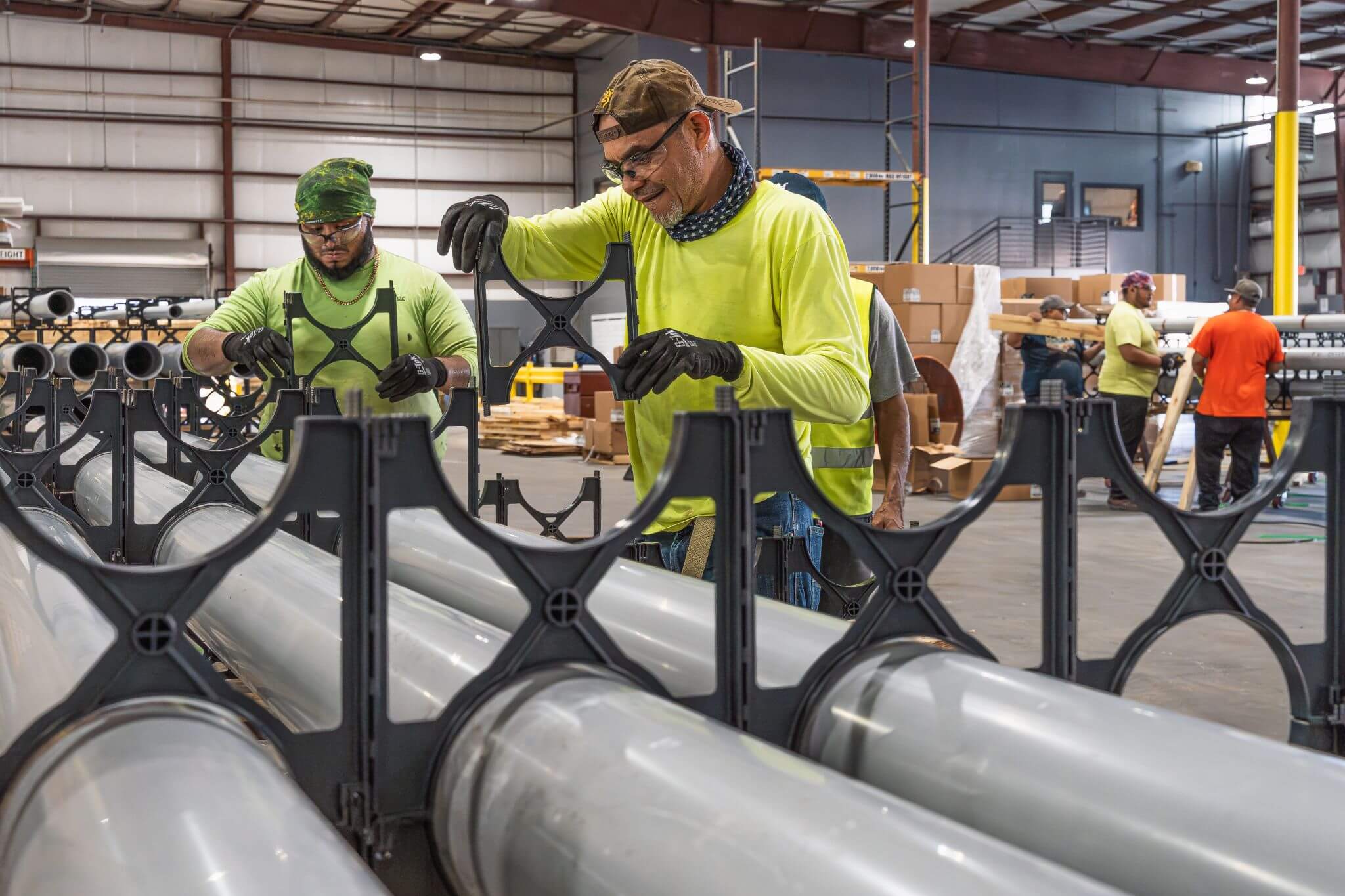 RNGD carpenter assembling duct banks for a data center infrastructure project