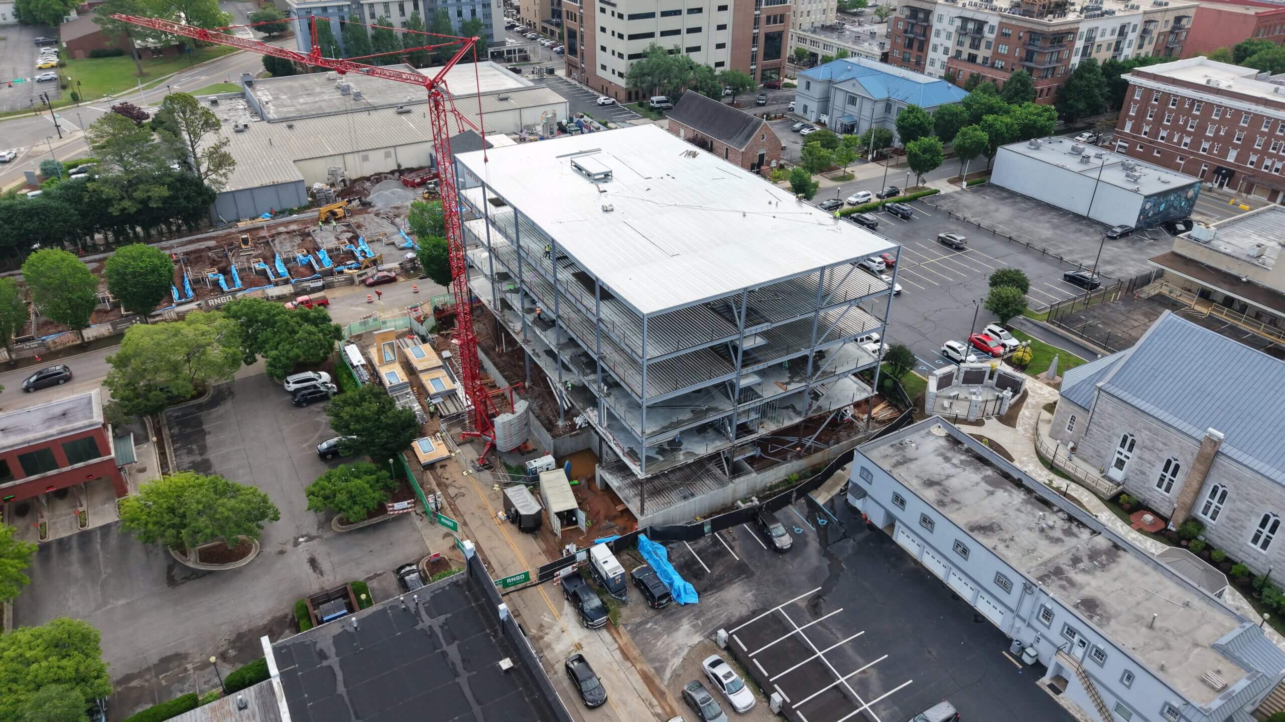 Steel-framed Lewter District office nearing dry-in milestone